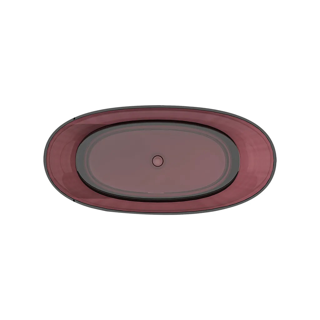 Cada Freestanding, Ovala, Burgundy Red, Rasina - vivimall.ro