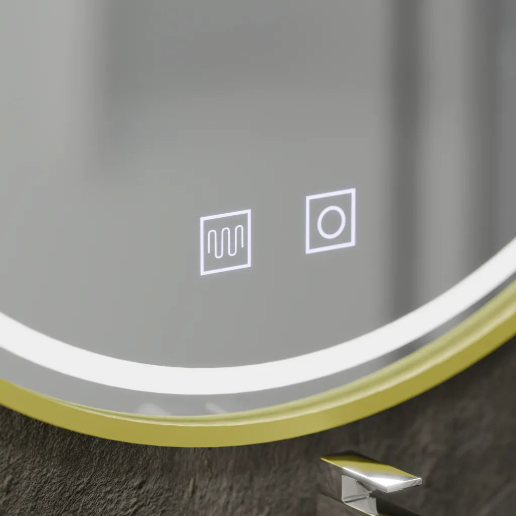 Oglinda Led Rotunda, 70Cm, Glanz Touch, Sistem Dezaburire - vivimall.ro