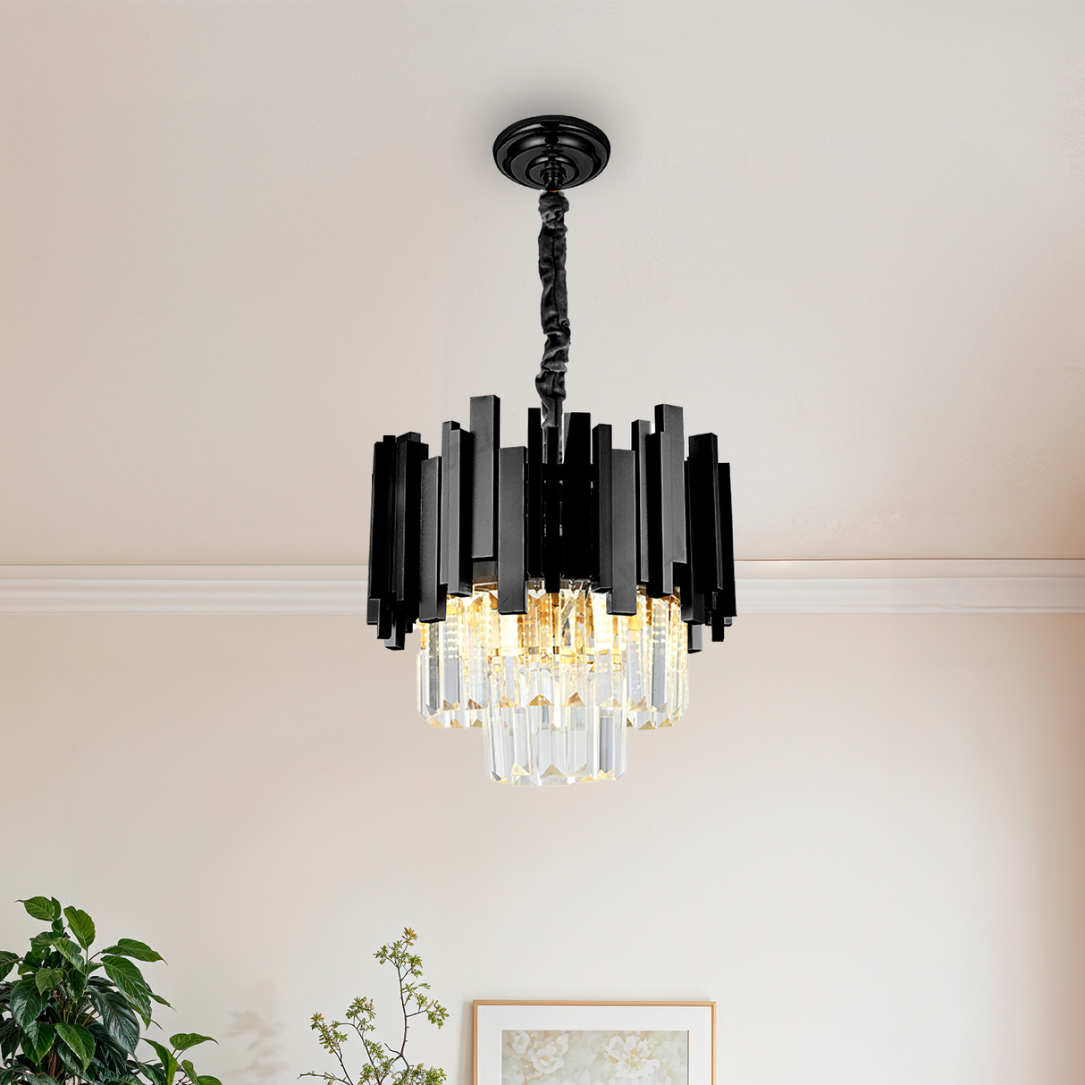 Candelabru Cristal Ø30cm 3xE14 | Blois Petito - vivimall.ro