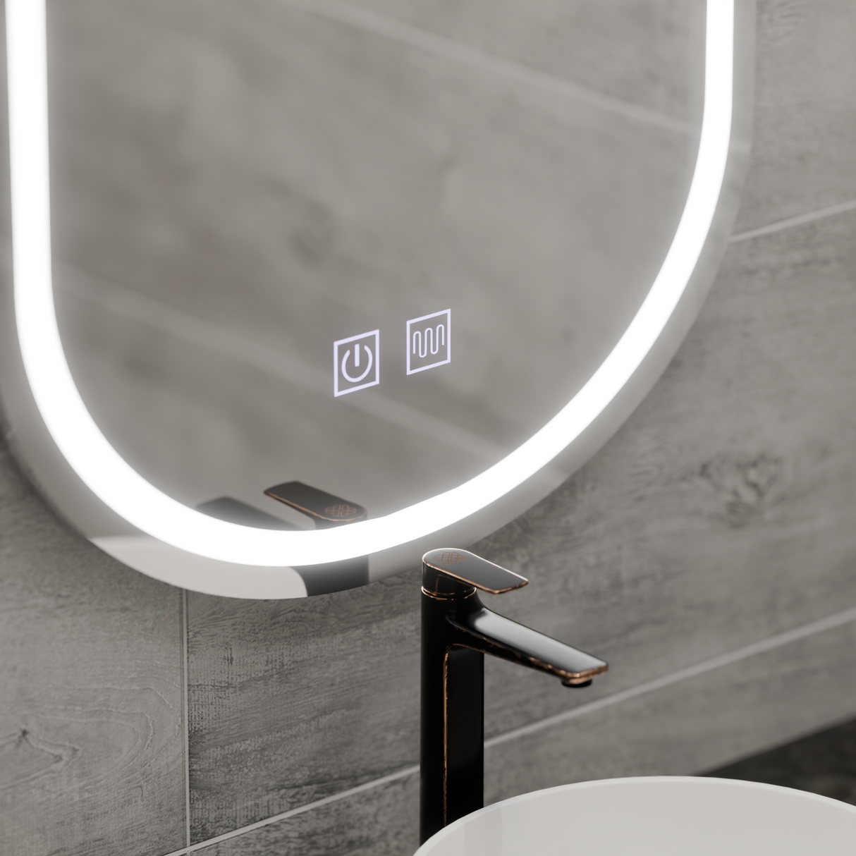 Oglinda Led Ovala, Velara Touch, Sistem Dezaburire - vivimall.ro