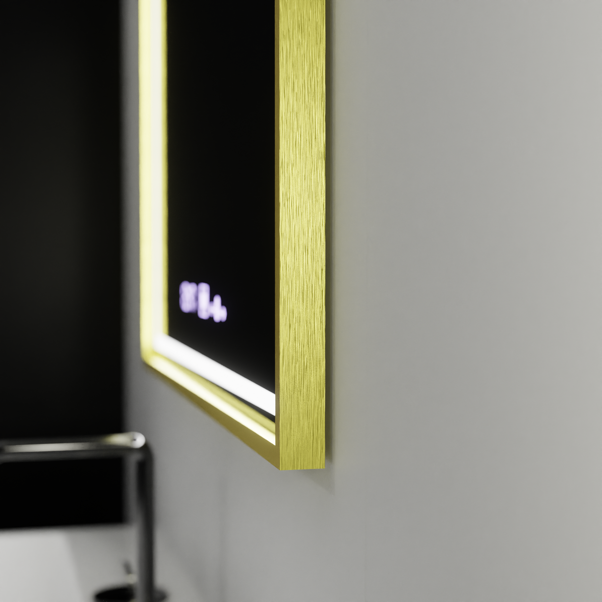Oglinda Led Rectangulara, Verite Royale Gold Motionglow Marcello, Sistem Dezaburire, Ceas & Termometru - vivimall.ro