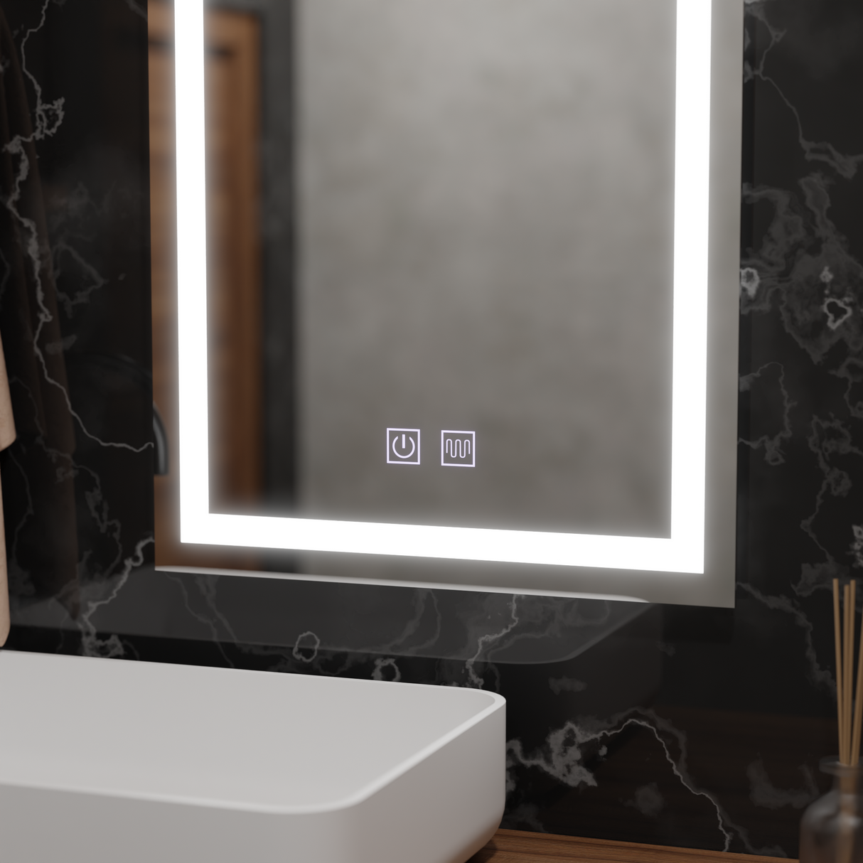 Oglinda Led Rectangulara, Edge Luminous Touch, Sistem Dezaburire - vivimall.ro