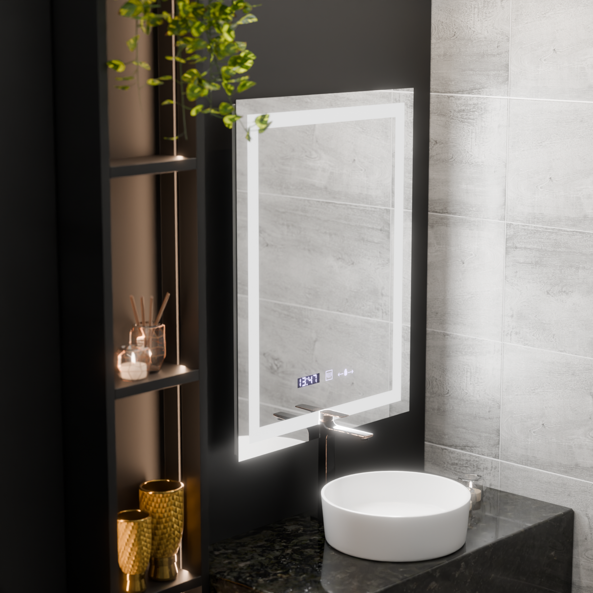 Oglindă LED Rectangulară Verite Marcello | Motionglow - vivimall.ro