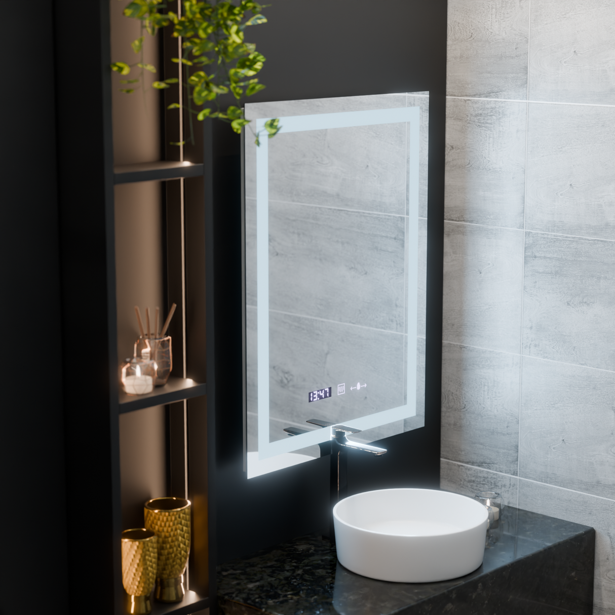 Oglindă LED Rectangulară Verite Marcello | Motionglow - vivimall.ro