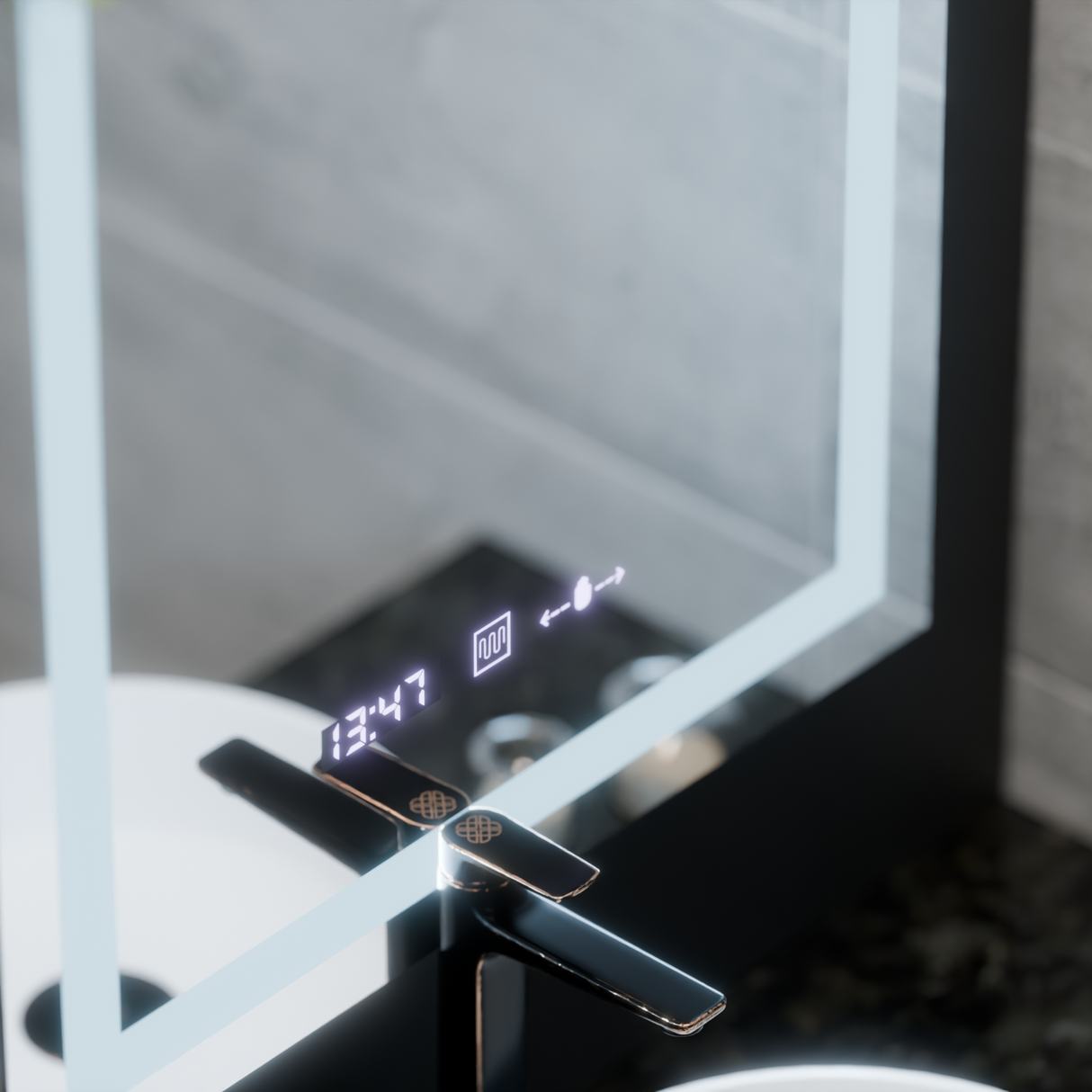 Oglindă LED Rectangulară Verite Marcello | Motionglow - vivimall.ro