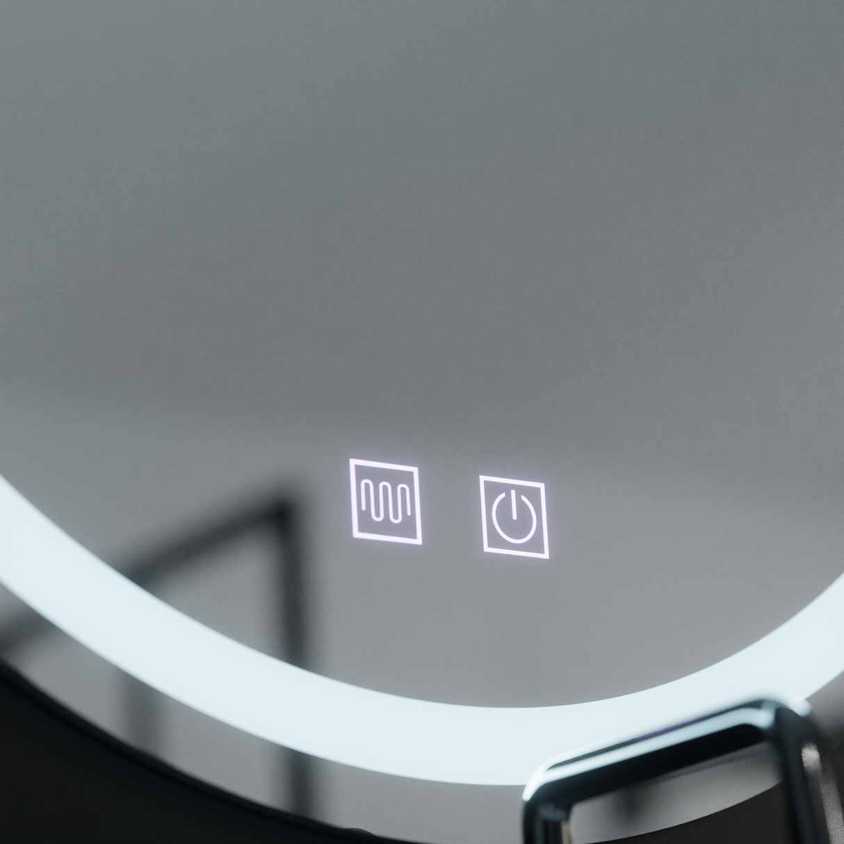 Oglinda Led Rotunda 50Cm Lucea Touch Sistem Dezaburire - vivimall.ro