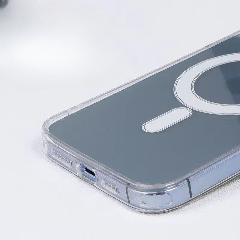 Husa protectie Flippy pentru iPhone 13 Mag Safe, 2 in 1 incarcare si magnet, Silicone, Transparenta - vivimall.ro