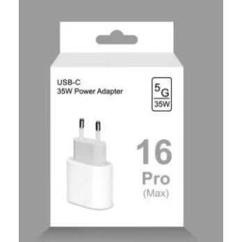 Incarcator Super Fast Charge, Vivimall, Incarcator Fast Charge compatibil Apple, 35 W, Incarcator Fast Charge USB-C to USB-C, fara cablu, Alb - vivimall.ro
