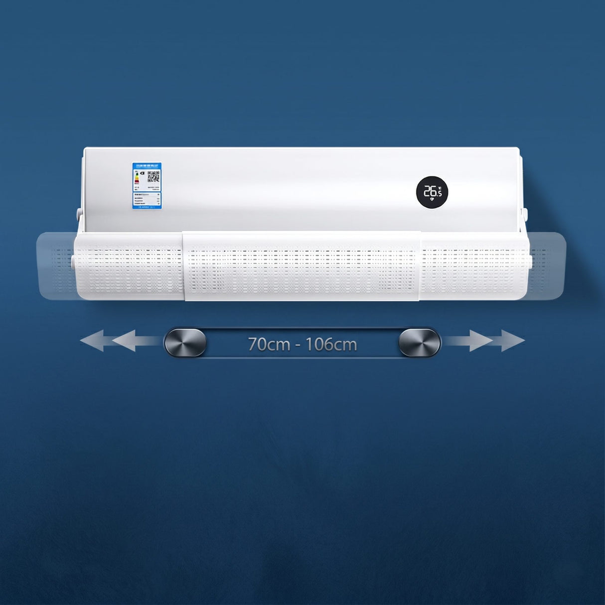 Deflector pentru Aer Conditionat, Flippy, Purificare cu Carbon Activ, Universal, Protectie Impotriva Curentului De Aer Rece Sau Cald, Ajustabil 180 Grade - vivimall.ro