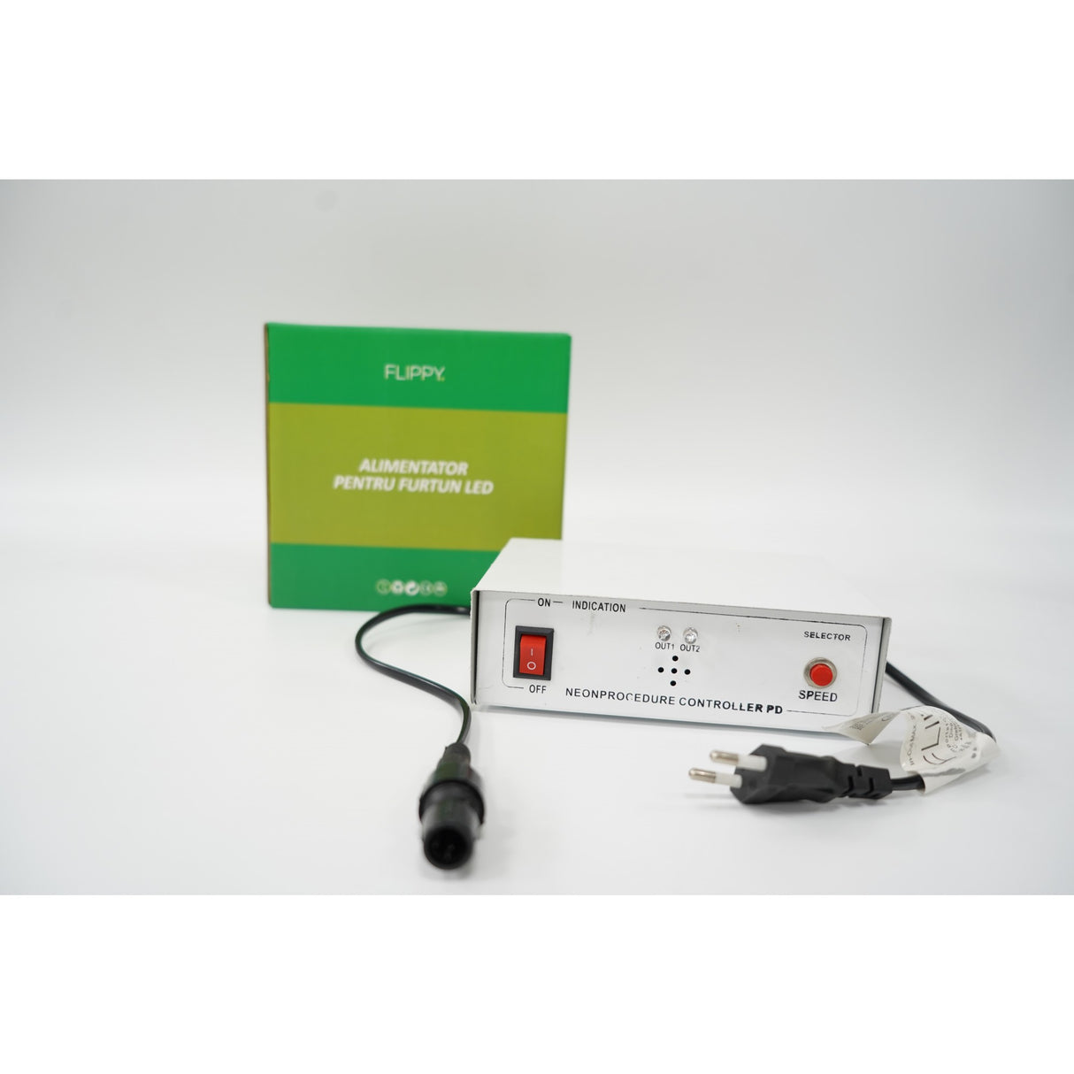 Alimentator pentru futun luminos, rezista pana la 100m, Flippy, 8 jocuri de lumini, negru - vivimall.ro