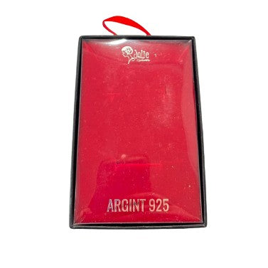 Ambalaj Martisor Catifea Argint 6.5 x 10 cm, Rosu, Jolie Silver