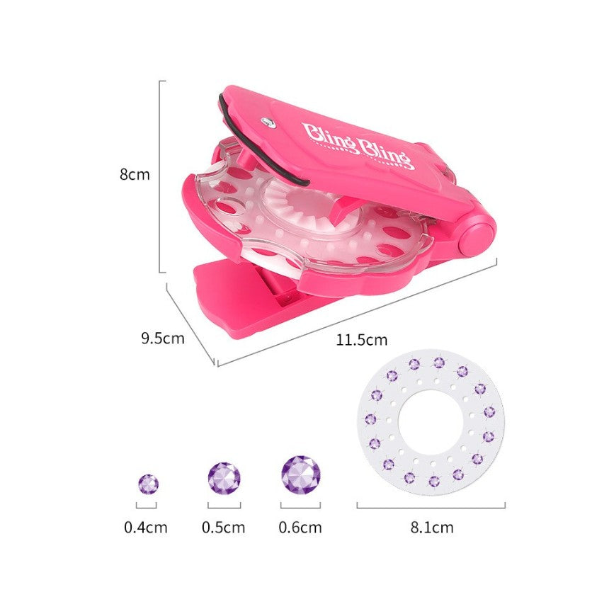 Aparat aplicare strasuri Vivimall, Plastic, 11.5x9.5x8 cm, Multicolor