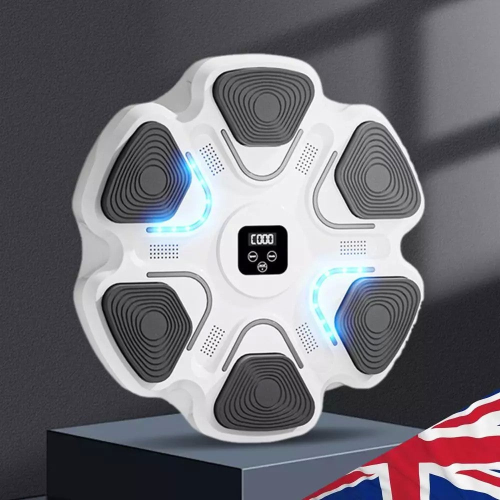 Aparat Box Cu Muzica, Montabil pe Perete, Vivimall, Alb, Difuzor, Bluetooth, Iluminare LED, 38 x 27 x 32 cm, Manusi Incluse