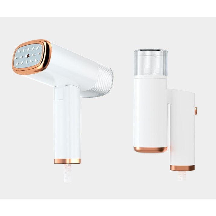 Aparat de Calcat Vertical Portabil cu Abur, Vivimall, Putere 1000W, Rezervor de 100 ml, Priza, Functie Anti Calcar si Auto Curatare, Pliabil, 15x17x7.5 cm, Alb