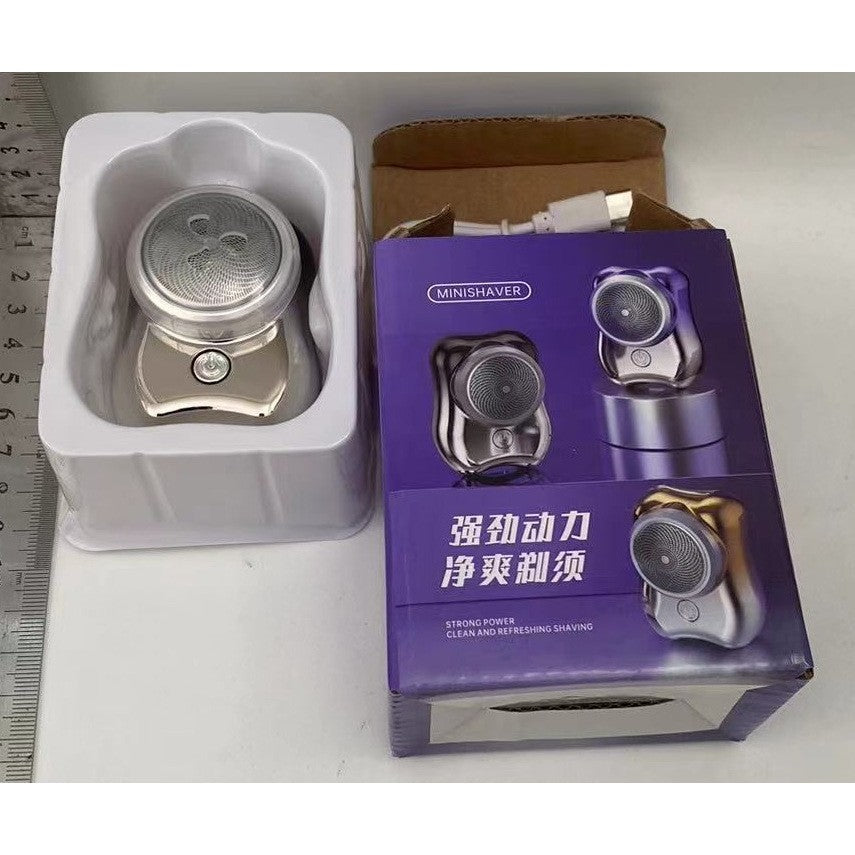 Aparat de Ras Electric, Vivimall, Portabil, Incarcare USB Type-C, Autonomie >60 min, 6.5 x 4.5 x 4 cm, 5V, 3.7W, Negru