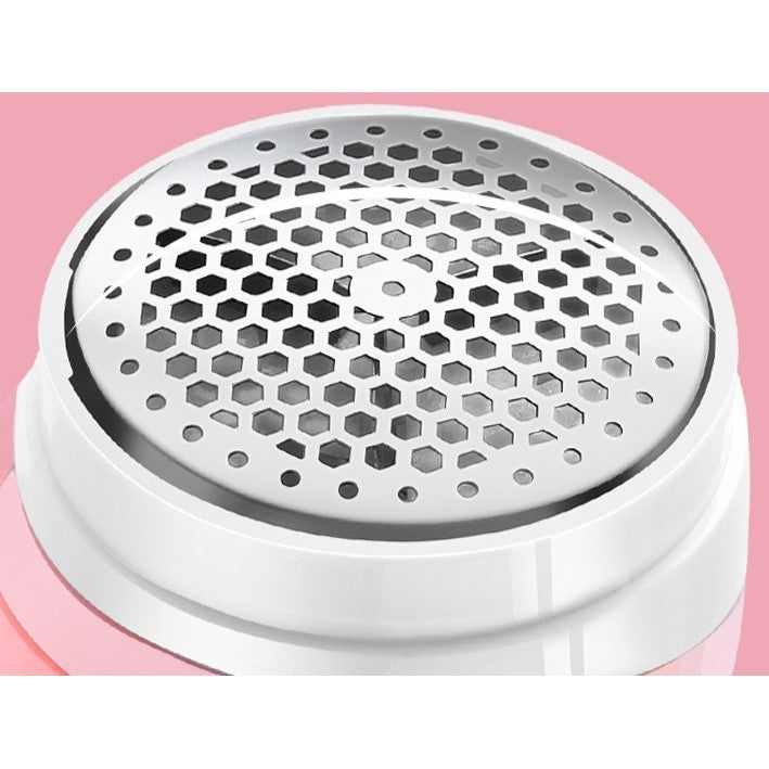 Aparat Pentru Curatat Scame, Par Si Praf, Vivimall, Pentru Diferite Tipuri De Material, Cu Lame Din Otel Inoxidabil, Incarcare Prin USB Type-C, Cu Perie De Curatare si Cablu USB Incluse, 13x7 cm, Roz - vivimall.ro