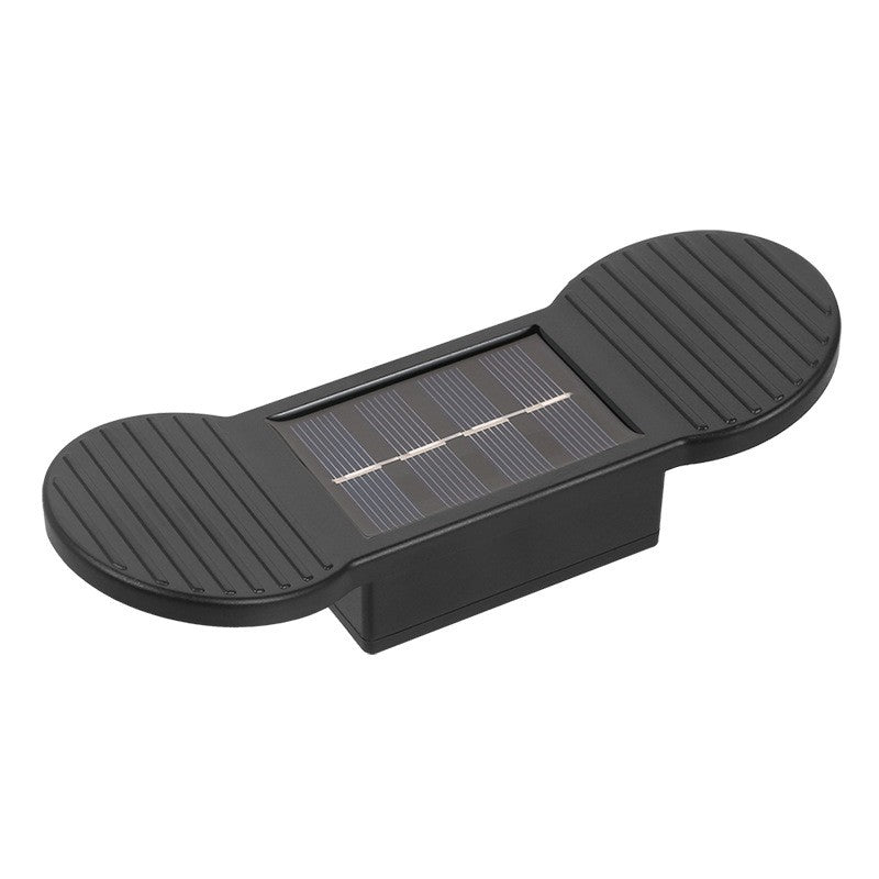 Aplica Solara Led, Abs/Policarbonat, Rezistenta La Apa Ip65, 2 Led-Uri Smd, Pentru Perete, Scari, 1.2V, 600Mah, 16 X 5.9 X 3.3 Cm, Lumina Alb Cald, Negru - vivimall.ro