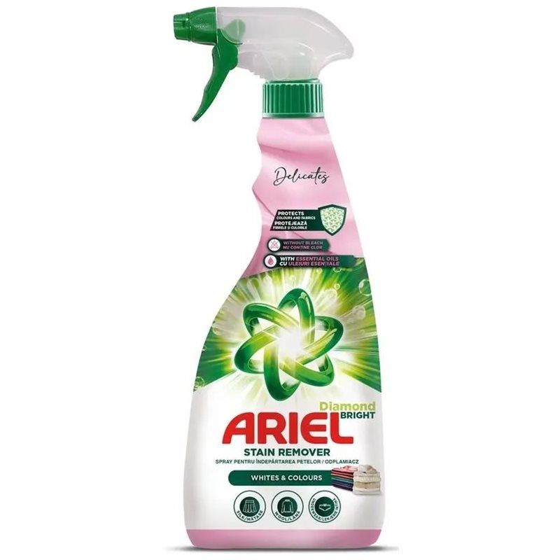 Odplamiacz Spray Ariel 750 ml - Eficient în Eliminarea Petelor
