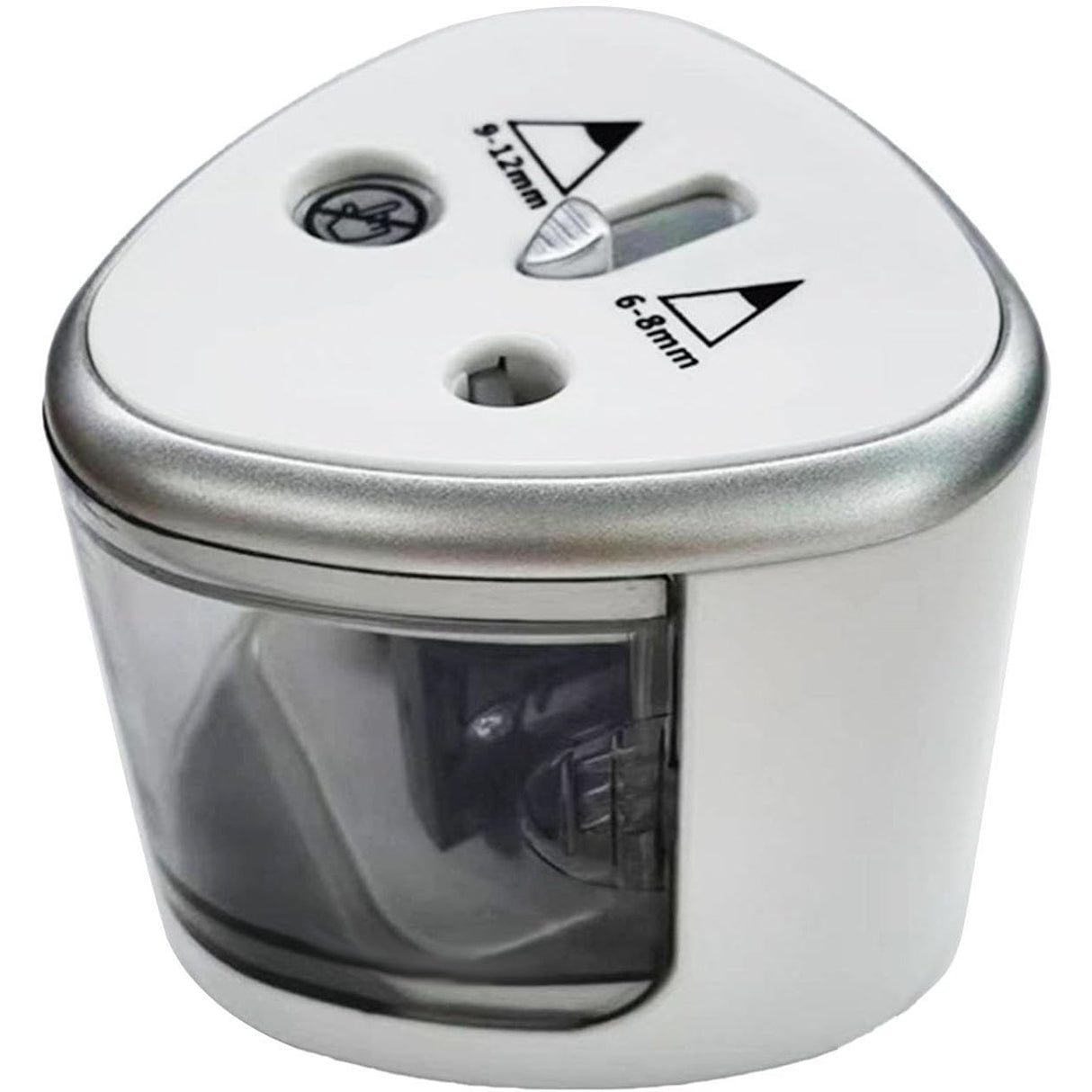 Ascutitoare Electrica cu 2 Gauri, Vivimall, Gri, Baterii 4 x AA (neincluse), 7.5 x 7.5 x 7.5 cm, Gri