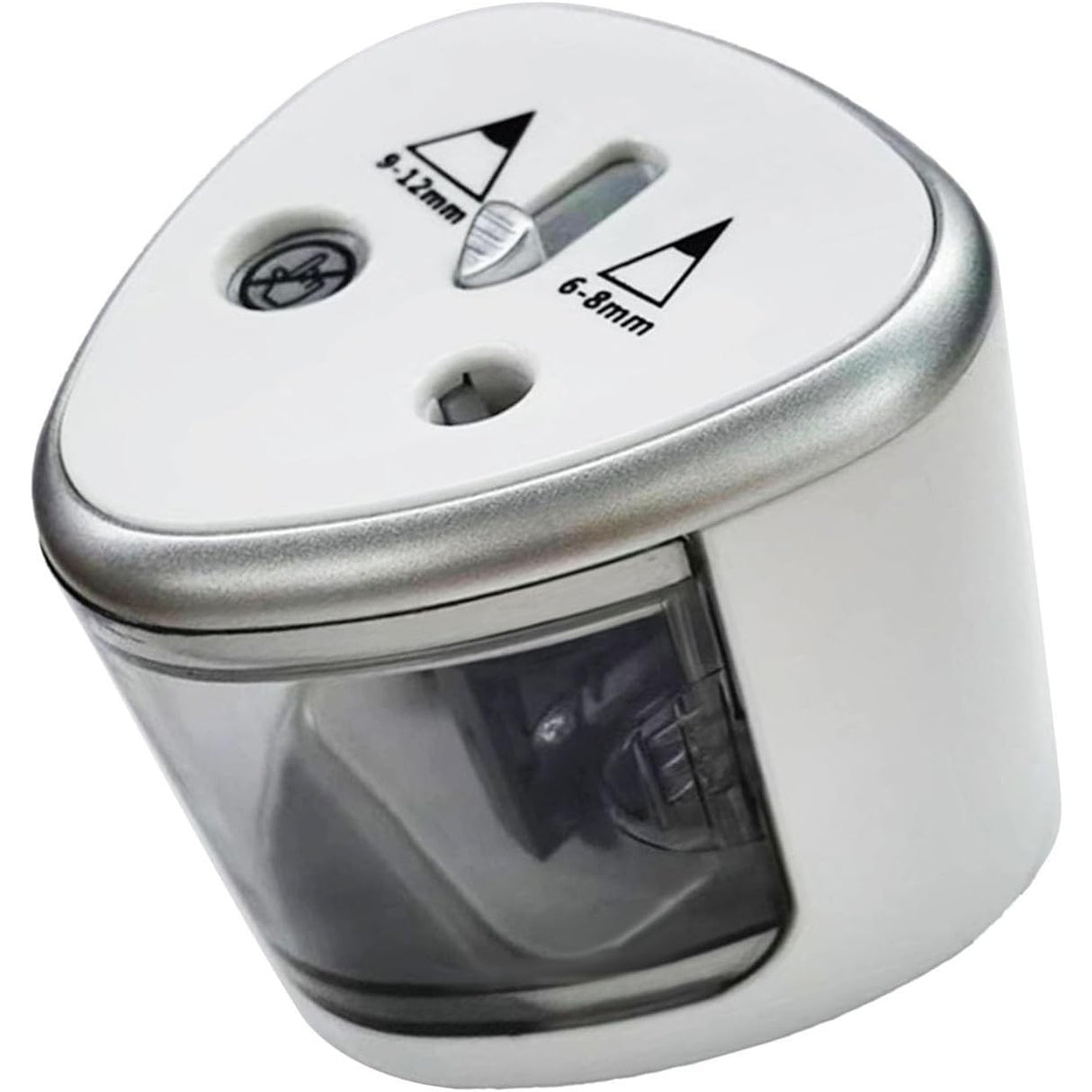 Ascutitoare Electrica cu 2 Gauri, Vivimall, Gri, Baterii 4 x AA (neincluse), 7.5 x 7.5 x 7.5 cm, Gri