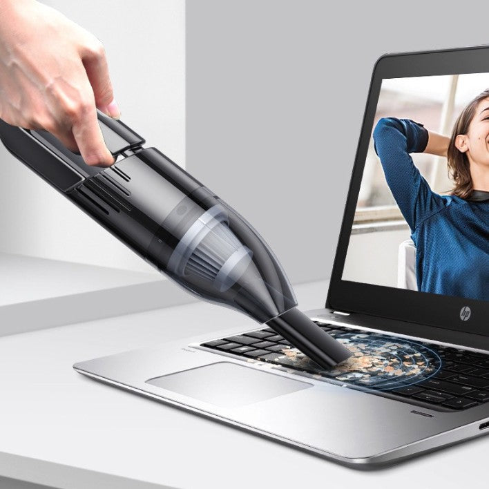 Aspirator Auto cu Incarcare Wireless, Flippy, Aspirator Vacuum pentru Masina Casa, cu dubla utilizare, Putere 120W, 30 x 7.5 x 7.5 cm, Negru - vivimall.ro