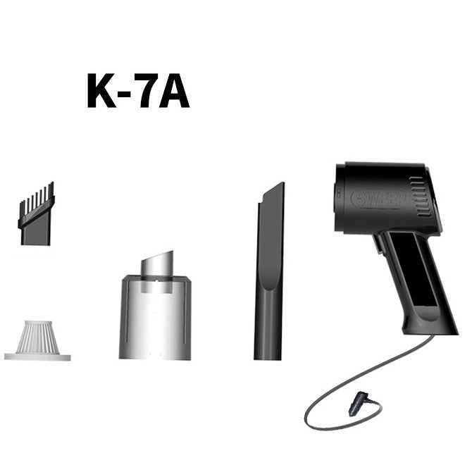 Aspirator Portabil Auto, Vivimall, Tip Pistol K7A, Pentru Casa si Masina, Cablu Auto, 36 x 17 cm, Alb