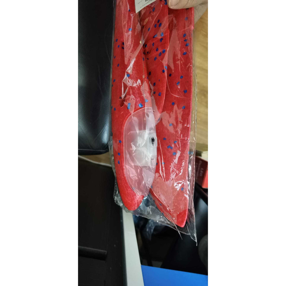 Avion Planor cu Pilot, Vivimall, Din Polistiren, Cu Lumini pe Toata Lungimea, 47 cm, Rosu, Resigilat