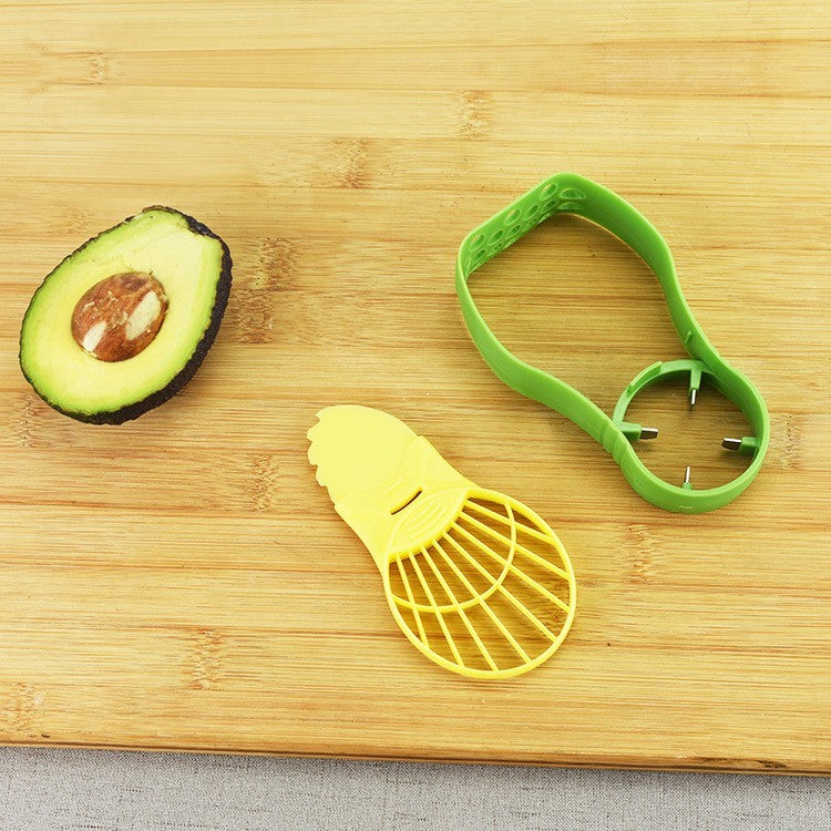 Recipient de Depozitare Avocado 5in1, Vivimall, Etans, pentru Frigider, din Plastic, Dispozitiv de Taiat, Curatat, Feliat, 15x4.5x7 cm, Gri - vivimall.ro