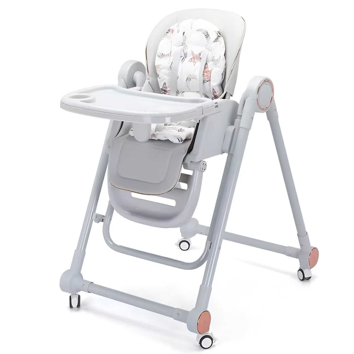 Scaun De Masa Pentru Bebelusi Si Copii, Tavita Si Husa Detasabile, Multifuncțional, Stabil, Centura De Siguranta, Inaltime Ajustabila, Spatar Reglabil Moale, Balansoar, De La 6 Luni