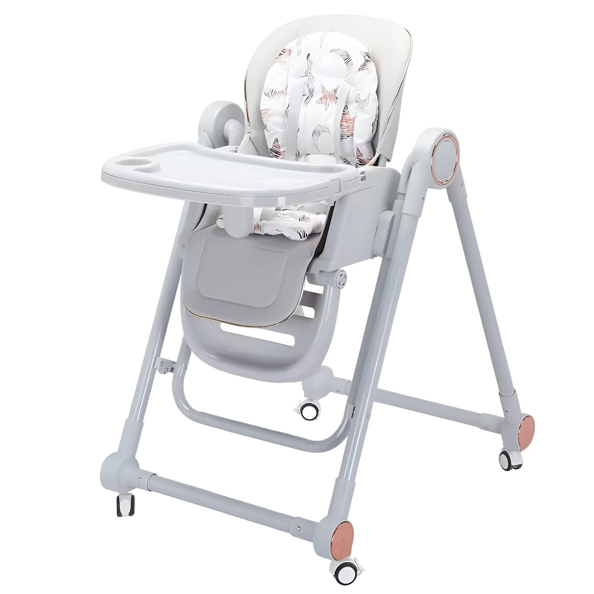 Scaun De Masa Pentru Bebelusi Si Copii, Tavita Si Husa Detasabile, Multifuncțional, Stabil, Centura De Siguranta, Inaltime Ajustabila, Spatar Reglabil Moale, Balansoar, De La 6 Luni