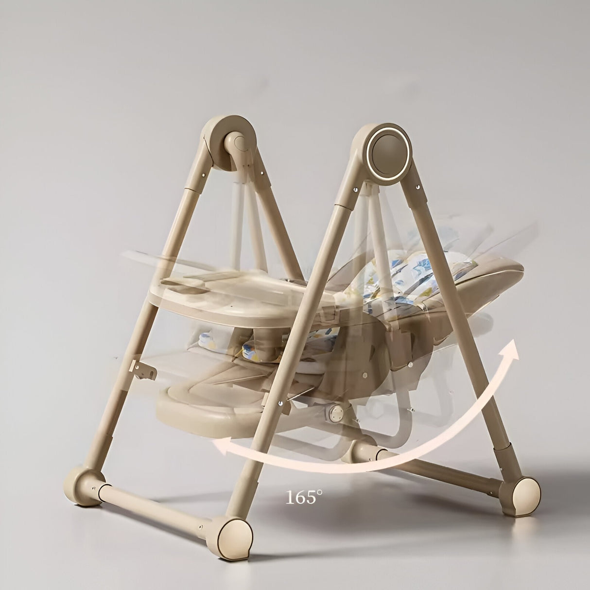 Scaun De Masa Pentru Bebelusi Si Copii, Tavita Si Husa Detasabile, Multifuncțional, Stabil, Centura De Siguranta, Inaltime Ajustabila, Spatar Reglabil Moale, Balansoar, De La 6 Luni