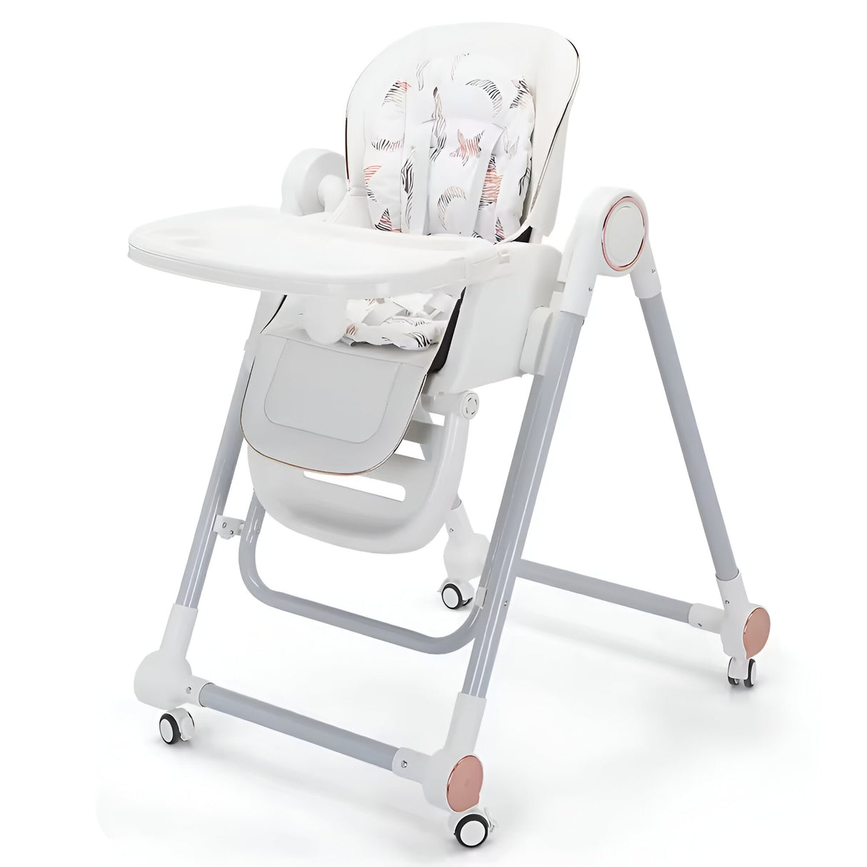 Scaun De Masa Pentru Bebelusi Si Copii, Tavita Si Husa Detasabile, Multifuncțional, Stabil, Centura De Siguranta, Inaltime Ajustabila, Spatar Reglabil Moale, Balansoar, De La 6 Luni