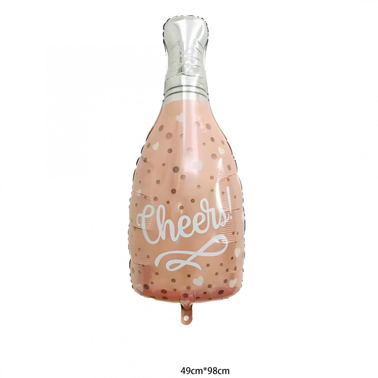 Balon Din Folie Metalizata, Figurine, Model Sticla De Sampanie, Ambalaj Individual, Pai Inclus, Umflare Cu Aer Sau Heliu,