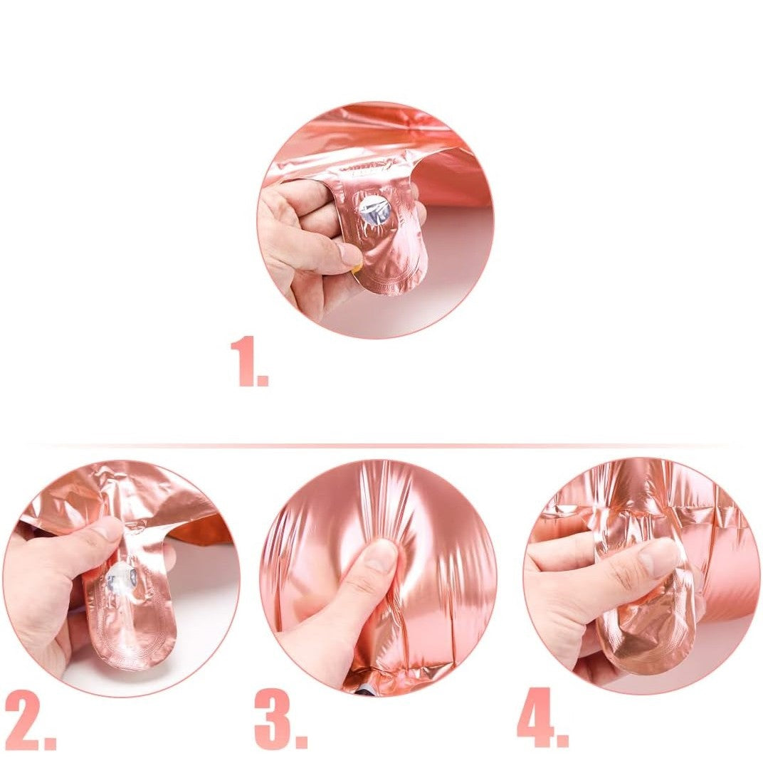 Balon din Folie Vivimall, Cifra 8, 81 cm, Pentru Aer sau Heliu, Bulk, Roz Auriu - vivimall.ro