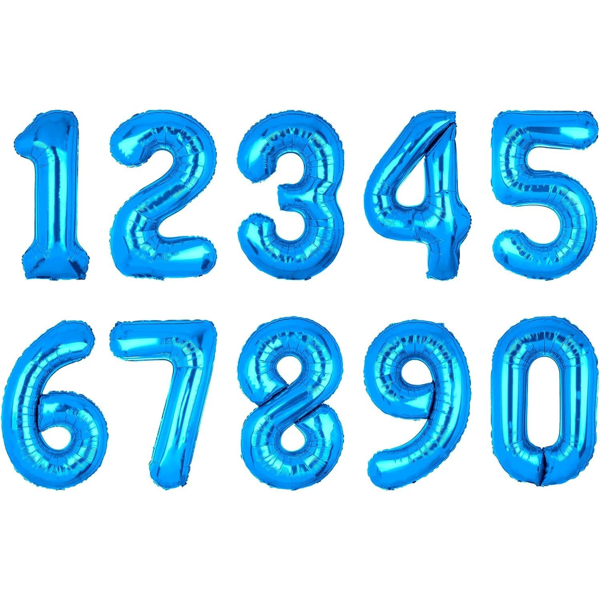 Balon din Folie Metalizata, Vivimall, Figurina Cifra, Tema Aniversare 80 cm, Ambalaj Individual, Pai inclus, Umflare cu Aer sau Heliu, Albastru, Cifra 4 - vivimall.ro