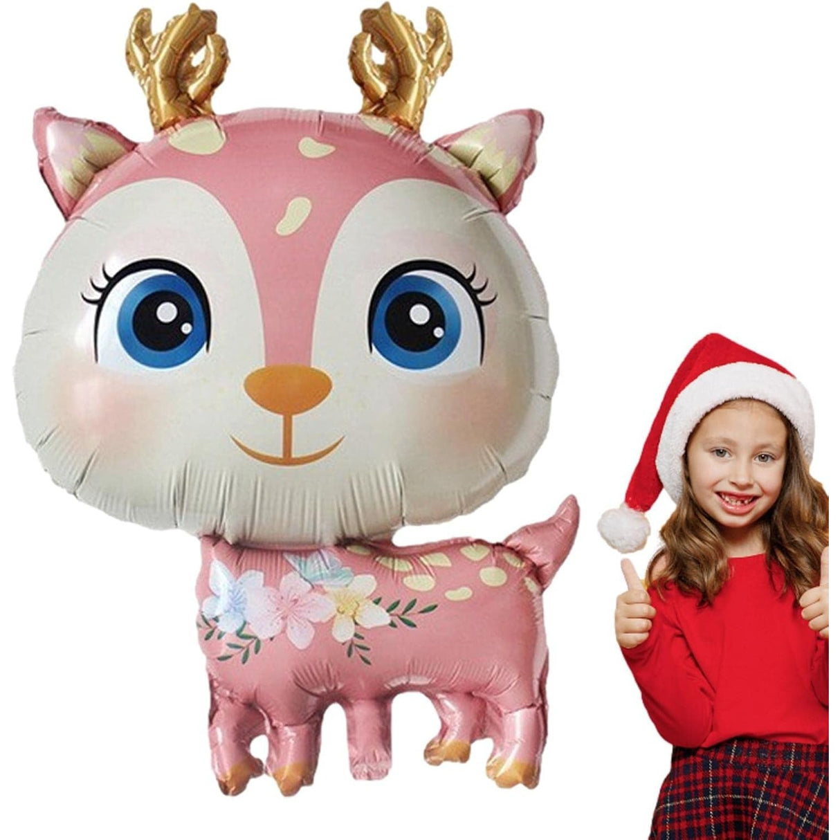 Balon Din Folie Metalizata, Mini Figurine, Model Cerb, Tematica Aniversare, Ambalaj Individual, Pai Inclus, Umflare Cu Aer Sau Heliu,