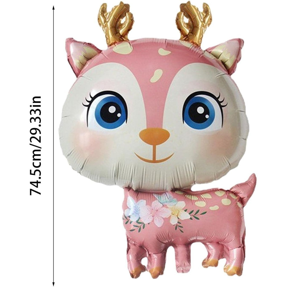 Balon Din Folie Metalizata, Mini Figurine, Model Cerb, Tematica Aniversare, Ambalaj Individual, Pai Inclus, Umflare Cu Aer Sau Heliu,