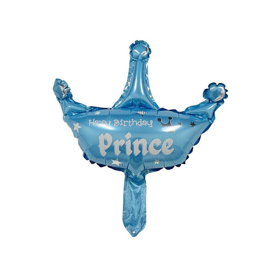 Balon Din Folie Metalizata, Mini Figurine, Tematica Aniversare, Ambalaj Individual, Pai Inclus, Umflare Cu Aer Sau Heliu