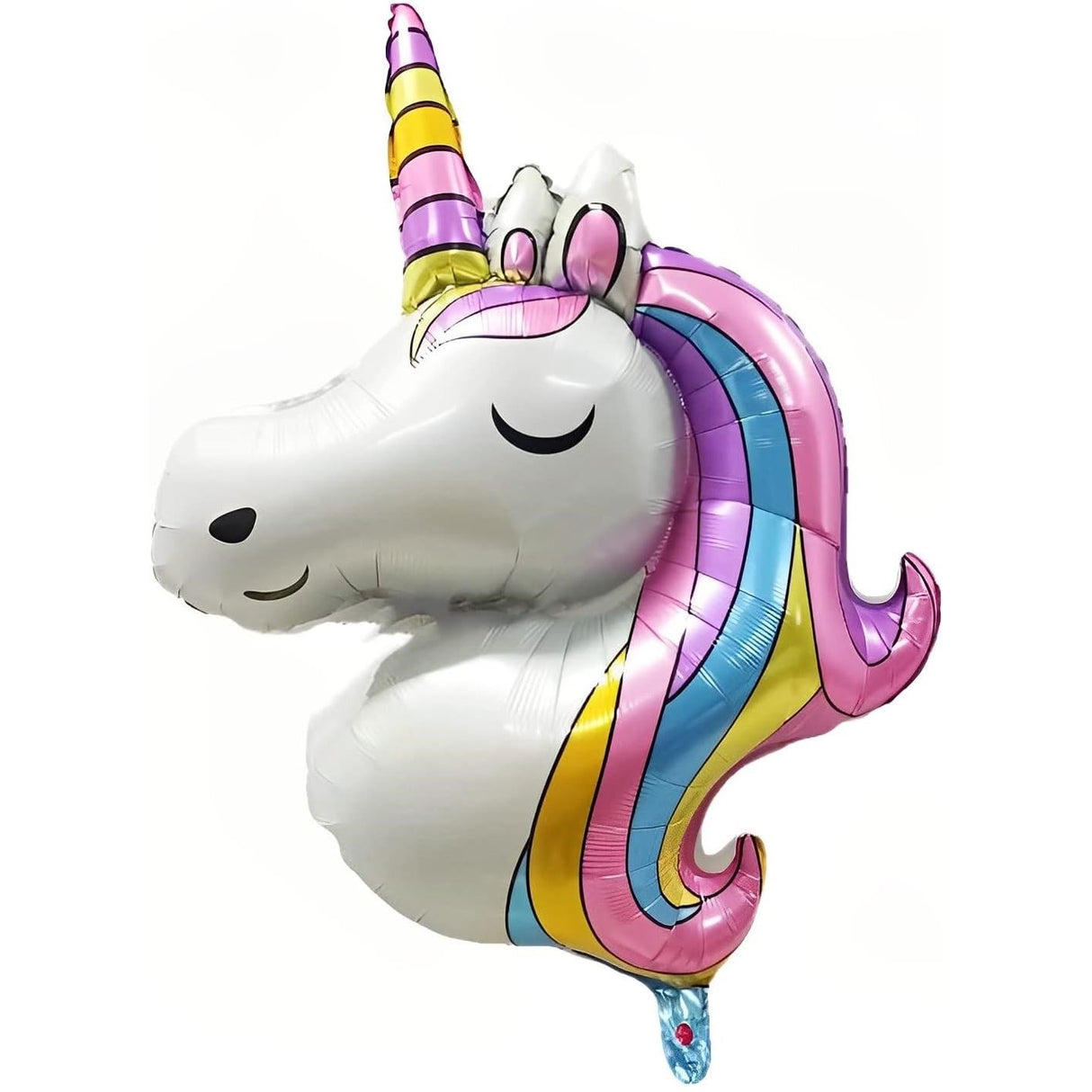 Balon din Folie Metalizata, Vivimall, Mini Figurine, Model Unicorn, Tematica Aniversare, 115x76 cm, Ambalaj Individual, Pai Inclus, Umflare cu Aer sau Heliu, Multicolor