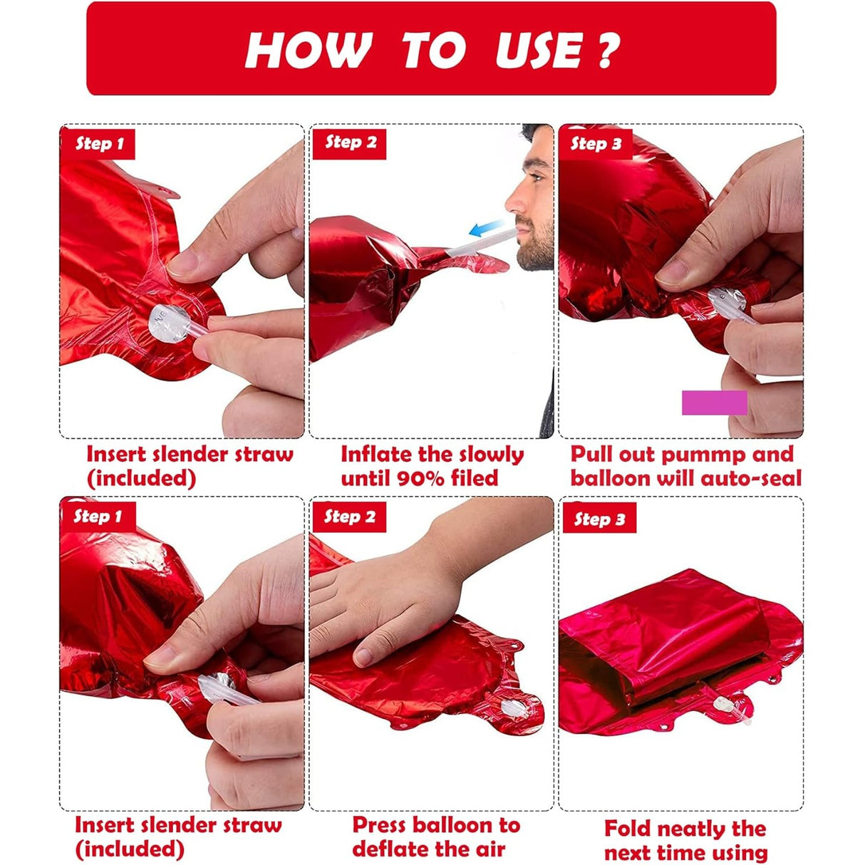 Balon Folie Metalizata Litera B, Vivimall, 40 cm, Umflati cu Heliu sau Aer, Ambalaj Individual, Pai inclus, Rosu - vivimall.ro