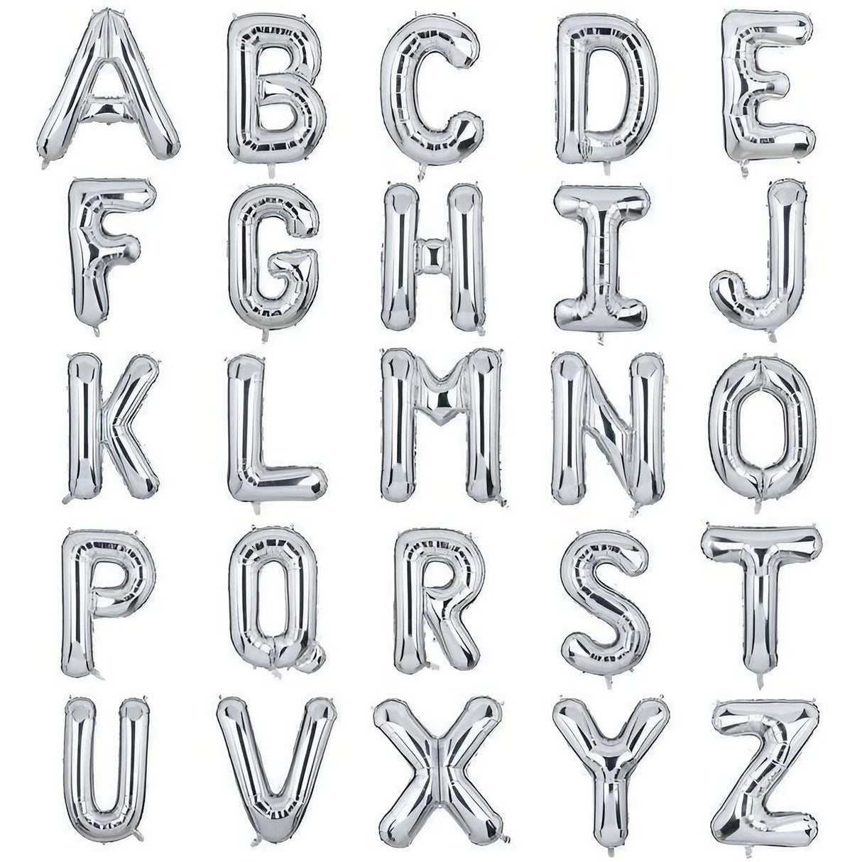 Balon Folie Metalizata Litera C, Vivimall, 80 cm, Umflati cu Heliu sau Aer, Ambalaj Individual, Pai inclus, Argintiu - vivimall.ro