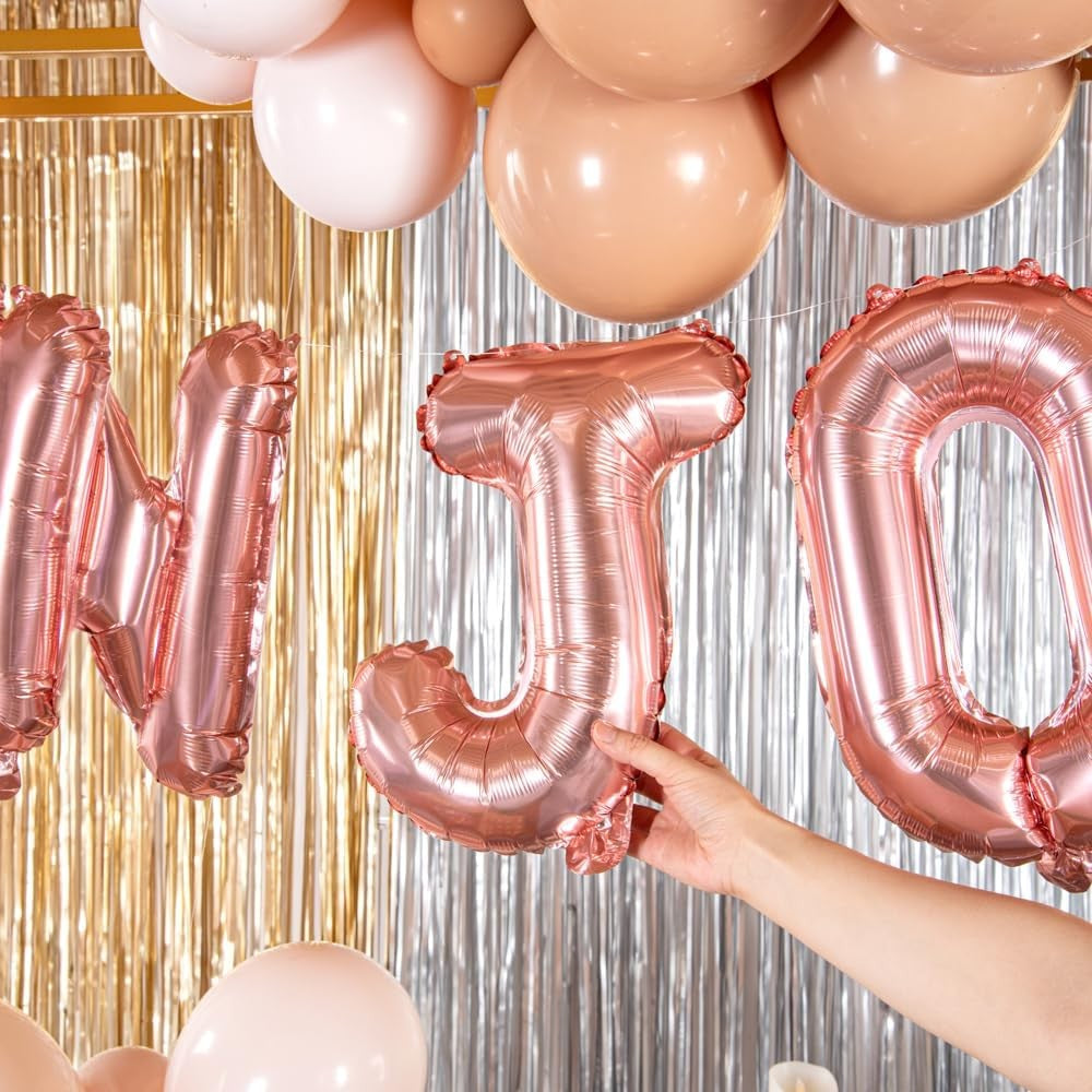 Balon Folie Metalizata Litera J, Vivimall, 40 cm, Umflati cu Heliu sau Aer, Ambalaj Individual, Pai inclus, Rose Gold - vivimall.ro