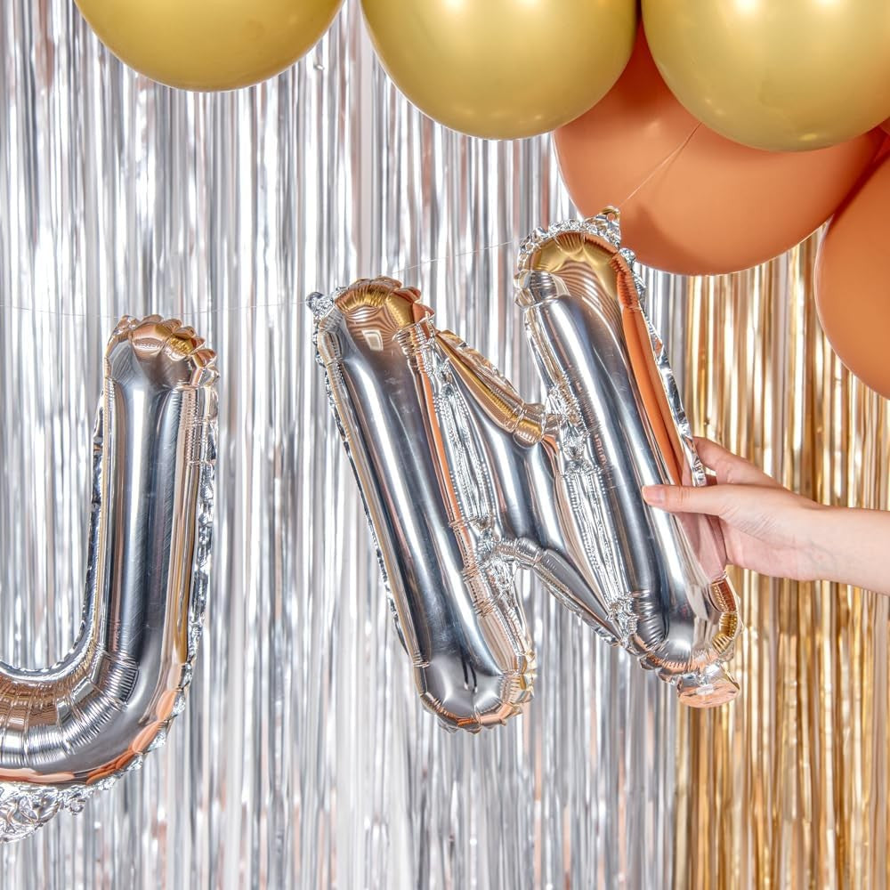 Balon Folie Metalizata Litera N, Vivimall, 80 cm, Umflati cu Heliu sau Aer, Ambalaj Individual, Pai inclus, Argintiu - vivimall.ro