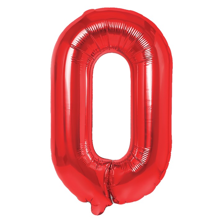 Balon Folie Metalizata Litera O, Vivimall, 40 cm, Umflati cu Heliu sau Aer, Ambalaj Individual, Pai inclus, Rosu - vivimall.ro