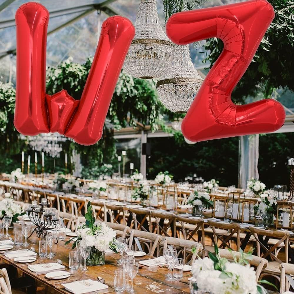 Balon Folie Metalizata Litera Z, Vivimall, 40 cm, Umflati cu Heliu sau Aer, Ambalaj Individual, Pai inclus, Rosu - vivimall.ro