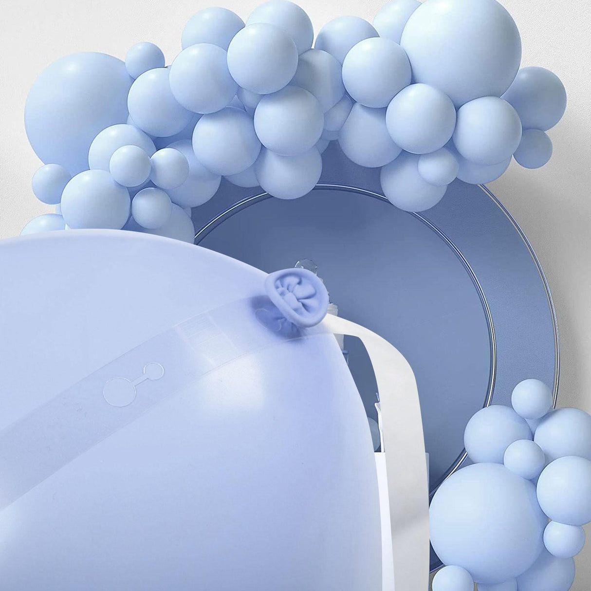 Banda Transparenta pentru Prinderea Baloanelor, Flippy, din PVC, 5 m, Gauri Duble, Transparent