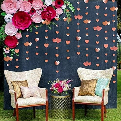 Banner Cu Inimioar Cu Sclipici Tip Franjur | PartyGlam - vivimall.ro