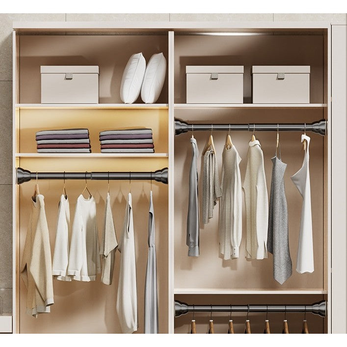 Bara Telescopica Multifunctionala, Flippy, din Otel Inoxidabil, Utilizare Universala, Retractabila 107 - 195 cm, Fara Perforare Perete, Negru