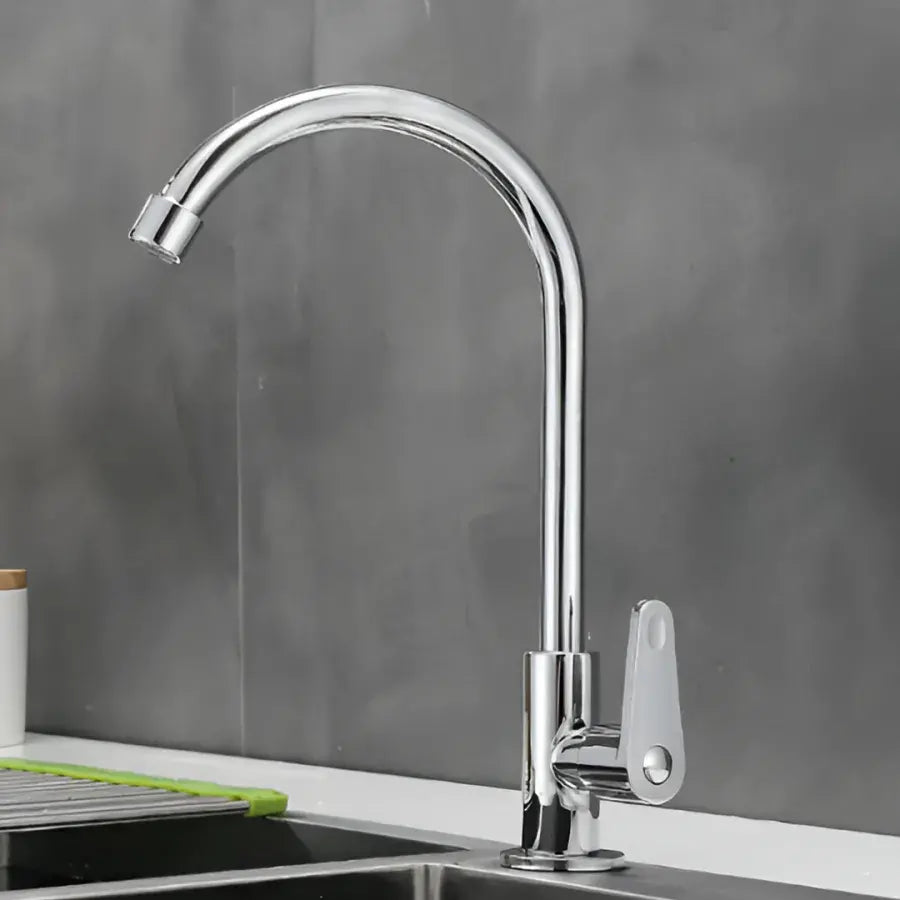 Baterie Apa Rece Inox, Crom, Pipa Rotativa - vivimall.ro