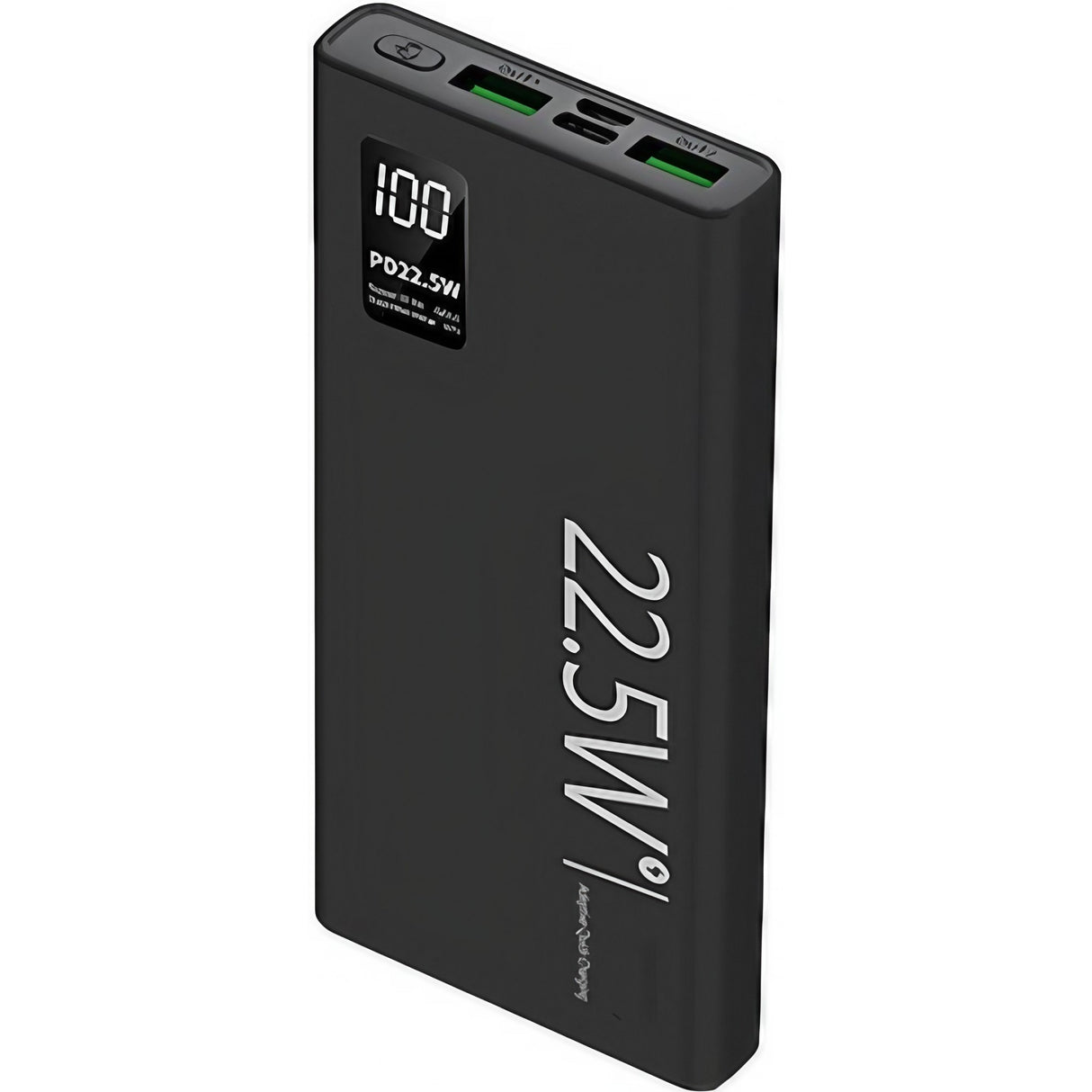 Baterie Externa Powerbank, Vivimall, Ultra-Subtire cu Ecran Digital, Compatibilitate Universala, TYPE-C si USB x2, 10000 mAh, Power Delivery 22.5W, 144x66x16 mm, Negru - vivimall.ro